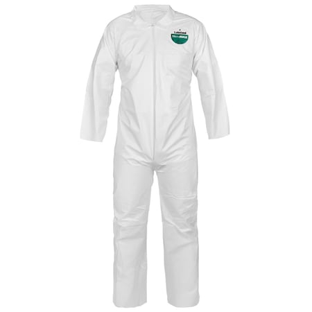 Lakeland Coverall, TG412, MicroMax, X-Large, White, Collared, Open, 25PK TG412-XL